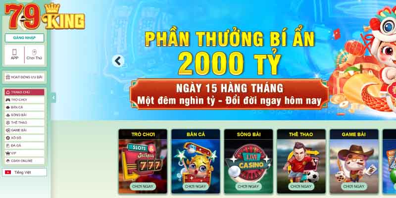Quy trình đăng nhập 79KING siêu nhanh cho hội viên 